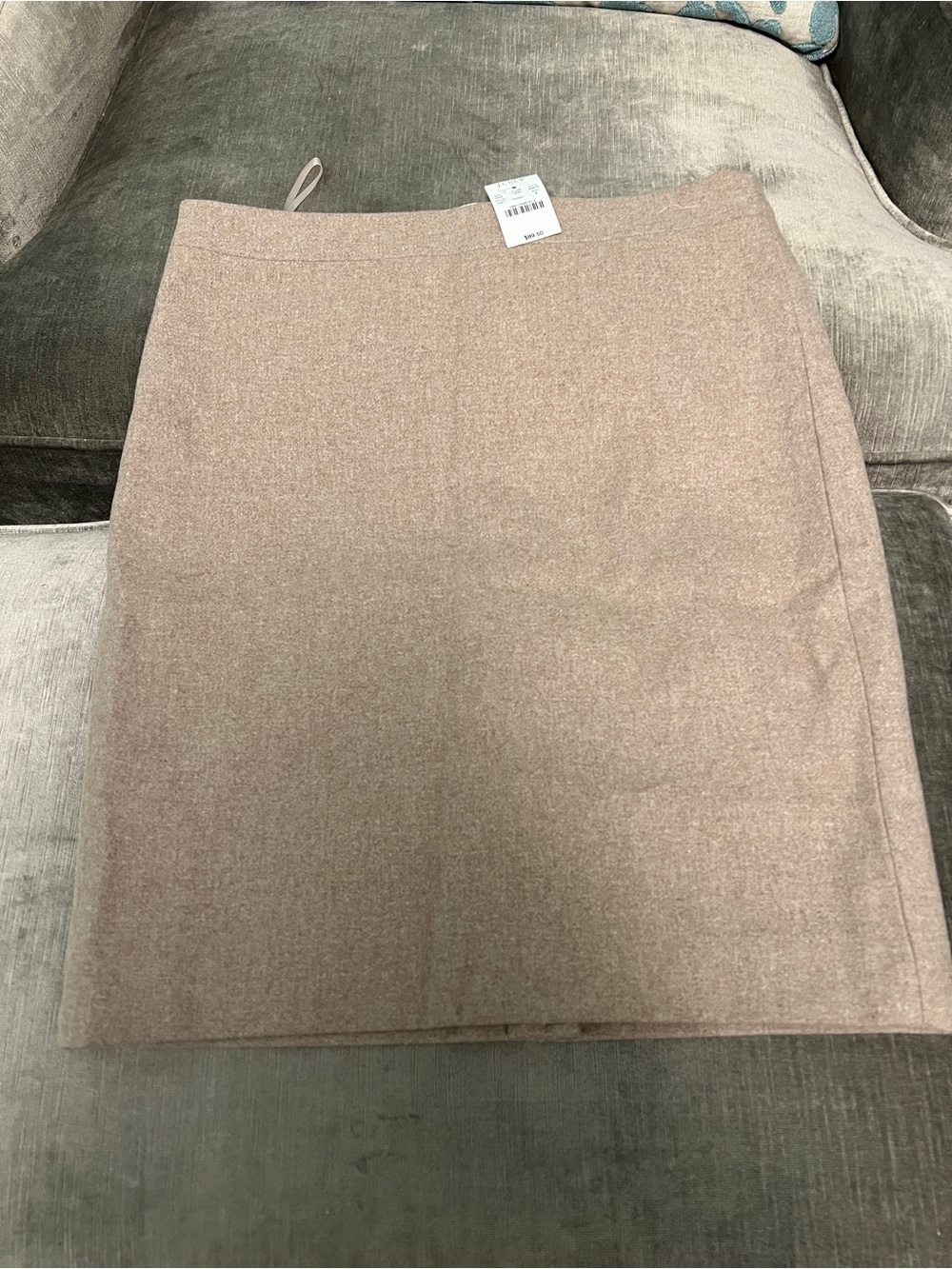 NWT J Crew Factory Tan The Pencil Skirt Wool Blend Career Corpcore Neutral 8